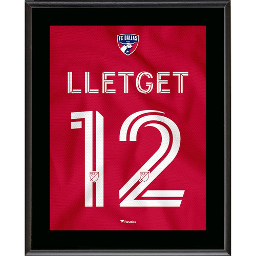 Sebastian Lletget FC Dallas 10.5'' x 13'' Crescendo Jersey Style Number 12 Sublimated Plaque