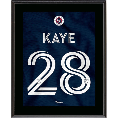 Mark-Anthony Kaye New England Revolution 10.5'' x 13'' Jersey Style Number 28 Sublimated Plaque