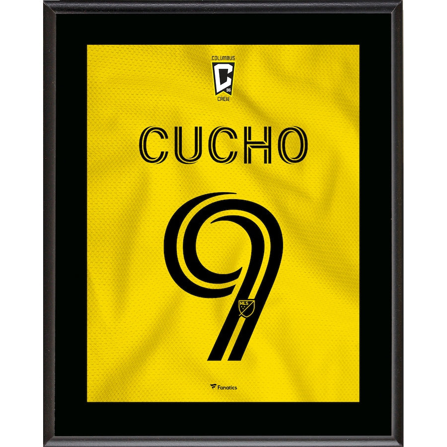 Cucho Hernández Columbus Crew 10.5'' x 13'' Gold Standard Jersey Style Number 9 Sublimated Plaque