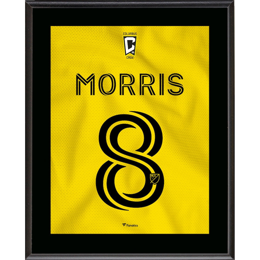 Aidan Morris Columbus Crew 10.5'' x 13'' Gold Standard Jersey Style Number 8 Sublimated Plaque