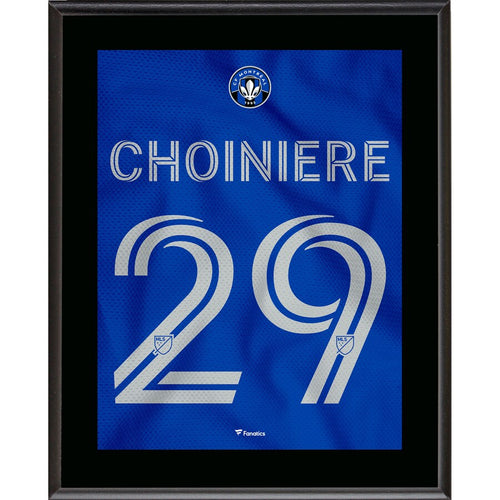 Mathieu Choinière CF Montreal 10.5'' x 13'' Jersey Style Number 29 Sublimated Plaque