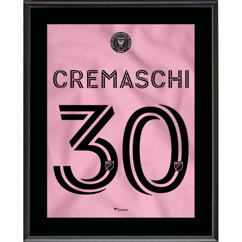 Benjamin Cremaschi Inter Miami CF 10.5'' x 13'' Heart Beat Jersey Style Number 30 Sublimated Plaque