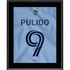 Alan Pulido Sporting Kansas City 10.5'' x 13'' Hoops 4.0 Jersey Style Number 9 Sublimated Plaque