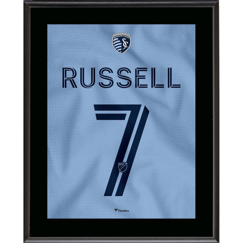 Johnny Russell Sporting Kansas City 10.5'' x 13'' Hoops 4.0 Jersey Style Number 7 Sublimated Plaque