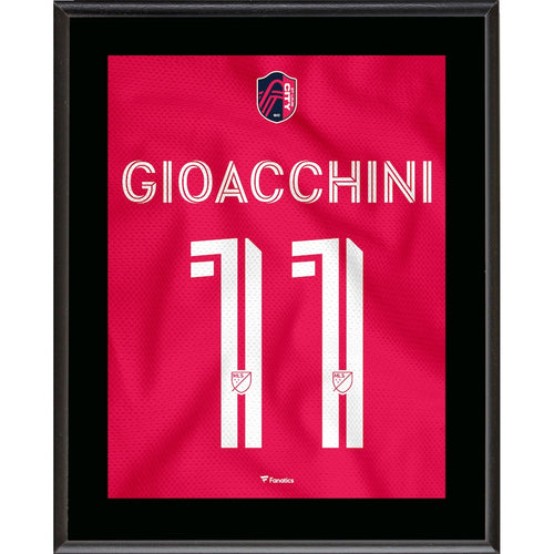 Nicholas Gioacchini St. Louis City SC 10.5'' x 13'' City Jersey Style Number 11 Sublimated Plaque