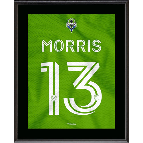 Jordan Morris Seattle Sounders FC 10.5'' x 13'' Legacy Green Jersey Style Number 13 Sublimated Plaque
