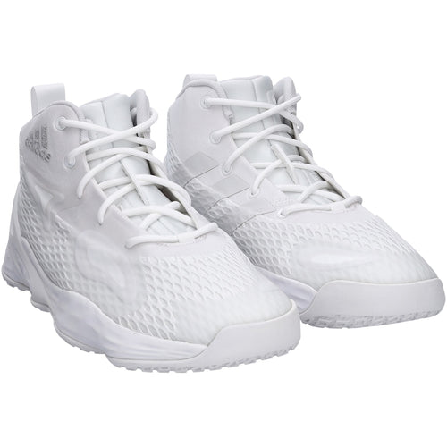 Kansas Jayhawks Team-Issued White Exhibit A adidas Shoes from the Basketball Program