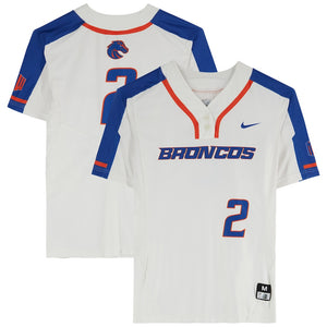Boise State Broncos Team-Issued #2 White Jersey from the Softball Program - Size M