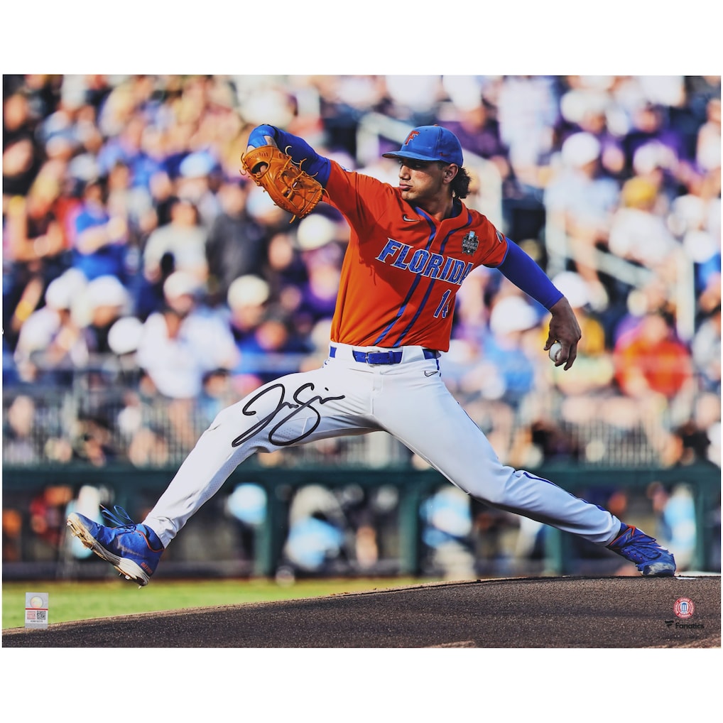 Jac Caglianone Florida Gators Autographed 16'' x 20'' Pitching Photograph