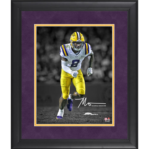 Malik Nabers LSU Tigers Facsimile Signature Framed 11'' x 14'' Photograph