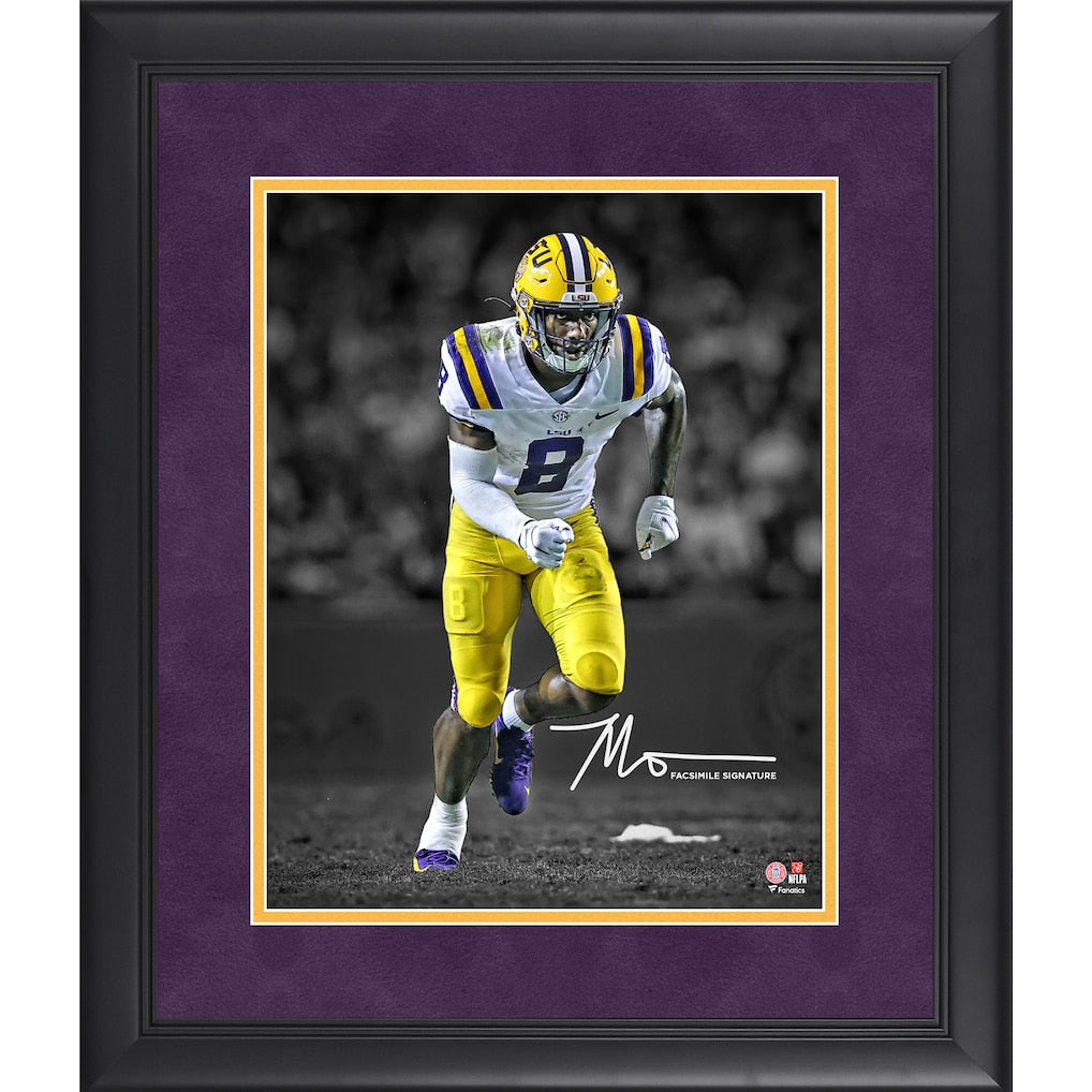 Malik Nabers LSU Tigers Facsimile Signature Framed 11'' x 14'' Photograph