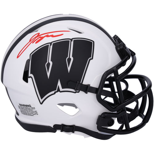 Jonathan Taylor Wisconsin Badgers Autographed Riddell Lunar Speed Mini Helmet