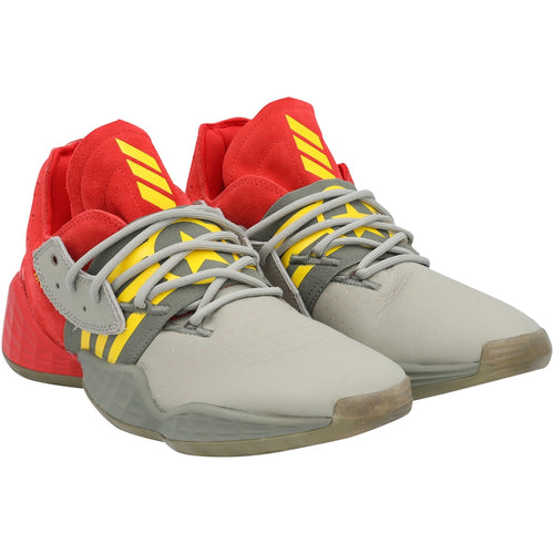 Kansas Jayhawks Team-Issued Red/Green Harden Vol. 4 Spitfire adidas Shoes from the Basketball Program