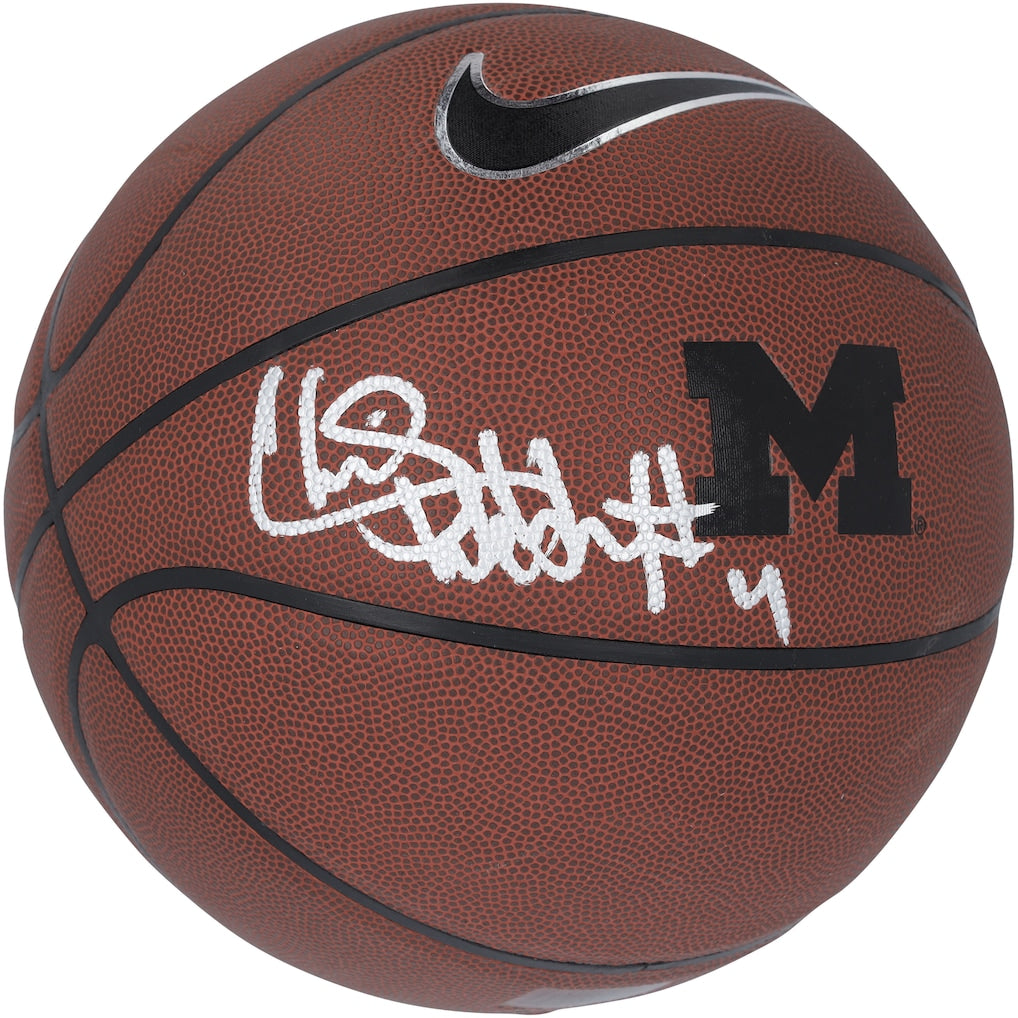 Chris Webber Michigan Wolverines Autographed Nike Team Logo Replica Basketball