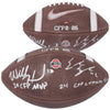Will Howard & Emeka Egbuka Ohio State Buckeyes Autographed 2024 College Football Playoff National Champions Nike 2025 CFP Football with Multiple Inscriptions - Limited Edition of 10