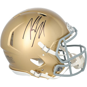 Riley Leonard Notre Dame Fighting Irish Autographed Riddell Speed Authentic Helmet