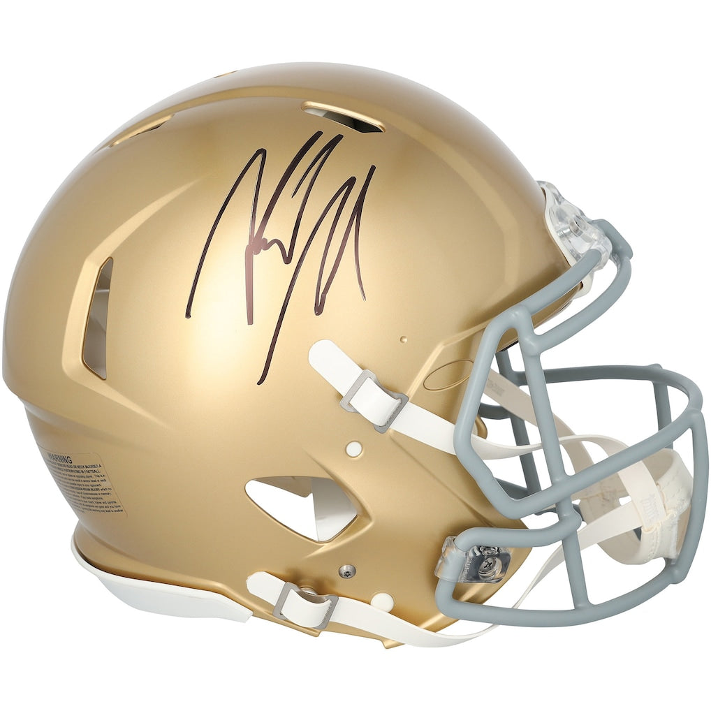 Riley Leonard Notre Dame Fighting Irish Autographed Riddell Speed Authentic Helmet