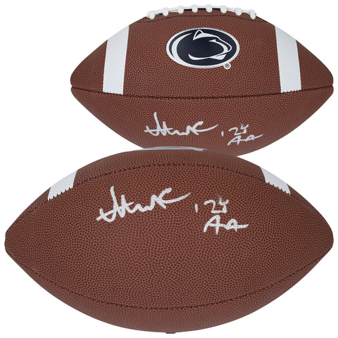 Abdul Carter Penn State Nittany Lions Autographed Nike Replica Football with ''24 AA'' Inscription
