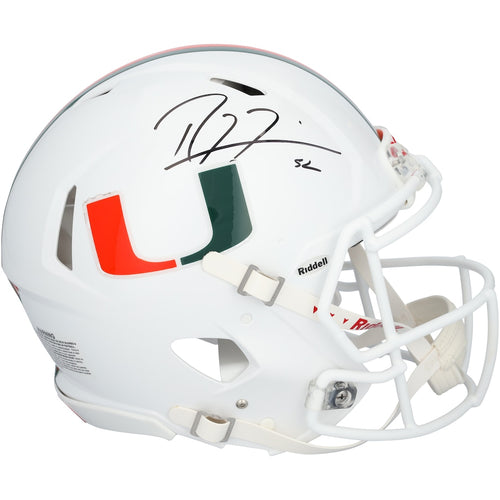 Ray Lewis Miami Hurricanes Autographed Riddell Speed Authentic Helmet