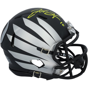 Justin Herbert Oregon Ducks Autographed Riddell 2024 Black Wing Speed Mini Helmet