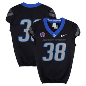 Boise State Broncos Team-Issued #38 Black Nike Jersey from the Football Program - Size 40