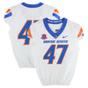 Boise State Broncos Team-Issued #47 White Nike Jersey from the Football Program - Size 44