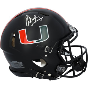 Warren Sapp Miami Hurricanes Autographed Riddell Miami Nights Satin Black Speed Authentic Helmet