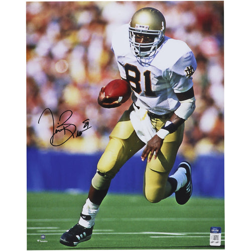 Tim Brown Notre Dame Fighting Irish Autographed 16'' x 20'' Running with Ball Photograph