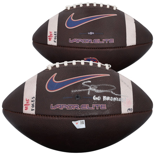 Spencer Danielson Boise State Broncos Autographed Game-Used Football vs. Colorado State Rams on November 22, 2025 with ''Go Broncos!'' Inscription