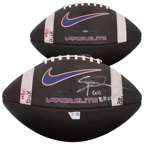Spencer Danielson Boise State Broncos Autographed Game-Used Football vs. UNLV Rebels on December 5, 2025 with ''Go Broncos!'' Inscription - NF70452184