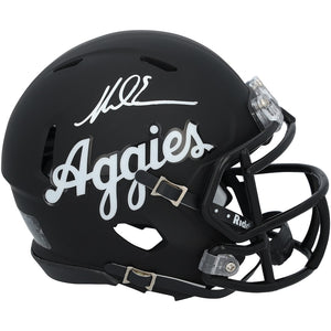 Mike Evans Texas A&M Aggies Autographed Riddell Black Script Speed Mini Helmet