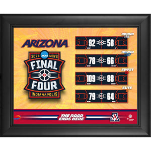 Arizona Wildcats Framed 13'' x 16'' 2026 NCAA Men's Basketball Tournament March Madness Final Four Collage