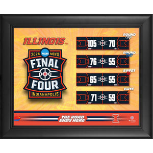 Illinois Fighting Illini Framed 13'' x 16'' 2026 NCAA Men's Basketball Tournament March Madness Final Four Collage