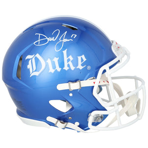Daniel Jones Duke Blue Devils Autographed Riddell Royal Gothic Speed Authentic Helmet