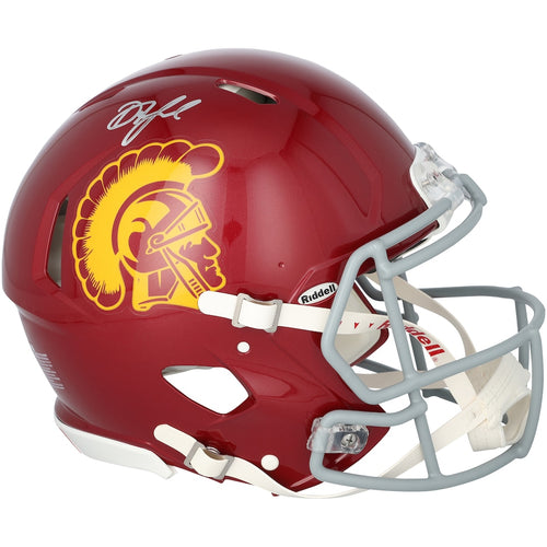 Drake London USC Trojans Autographed Riddell Speed Authentic Helmet