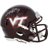 Michael Vick Virginia Tech Hokies Autographed Riddell Maroon Speed Mini Helmet