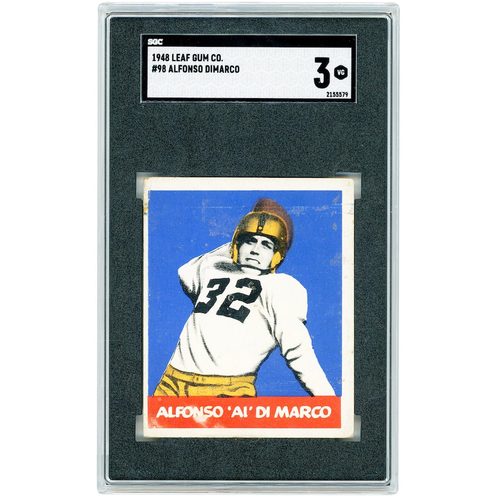 Alfonso Di Marco Iowa Hawkeyes 1948 Leaf Gum Co. #98 SGC Authenticated 3 Rookie Card
