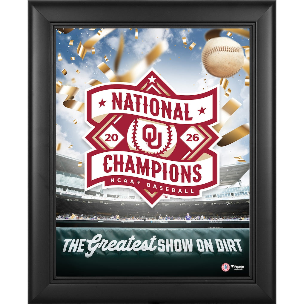 Oklahoma Sooners 2026 NCAA Baseball Men's College World Series Champions Framed 13'' x 16'' Collage