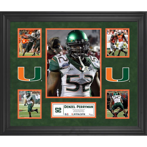 Denzel Perryman Miami Hurricanes Framed 23'' x 27'' 5-Photo Collage