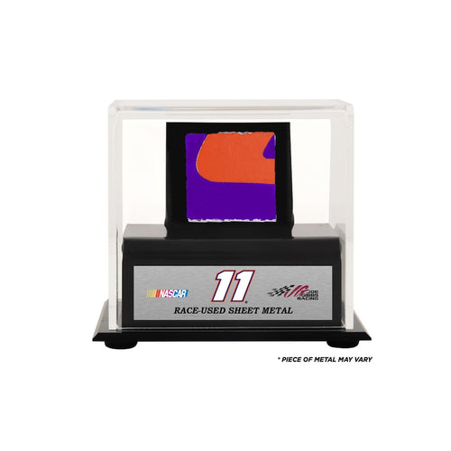 Denny Hamlin Display Case With Race-Used Sheet Metal