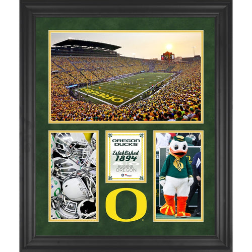 Oregon Ducks Autzen Stadium Framed 20'' x 24'' 3-Opening Collage