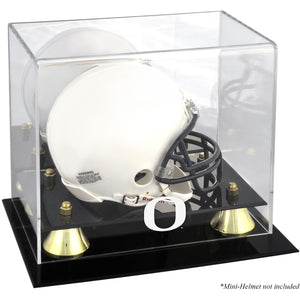 Oregon Ducks Golden Classic Logo Mini Helmet Display Case