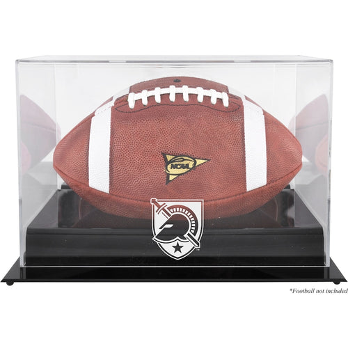 Army Black Knights Black Base Team (2015-Present Logo) Football Display Case with Mirror Back