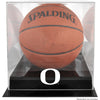 Oregon Ducks Black Base Basketball Display Case with Mirrored Back