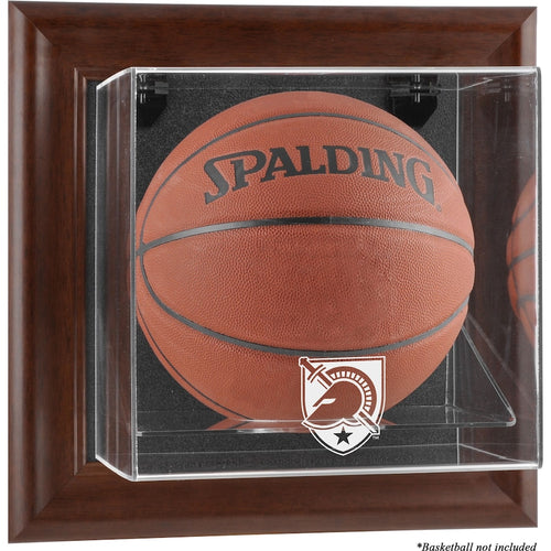 Army Black Knights Brown Framed (2015-Present Logo) Wall-Mountable Basketball Display Case