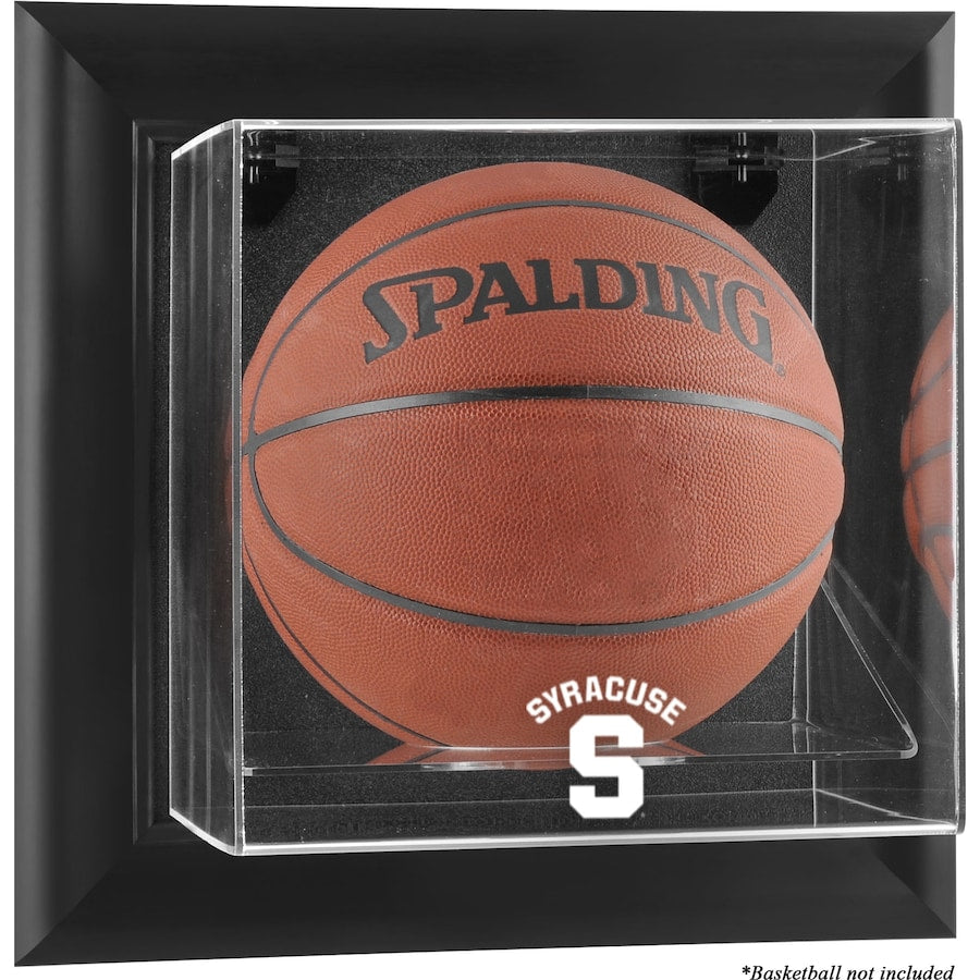 Syracuse Orange Black Framed (2015-Present Logo) Wall-Mountable Basketball Display Case