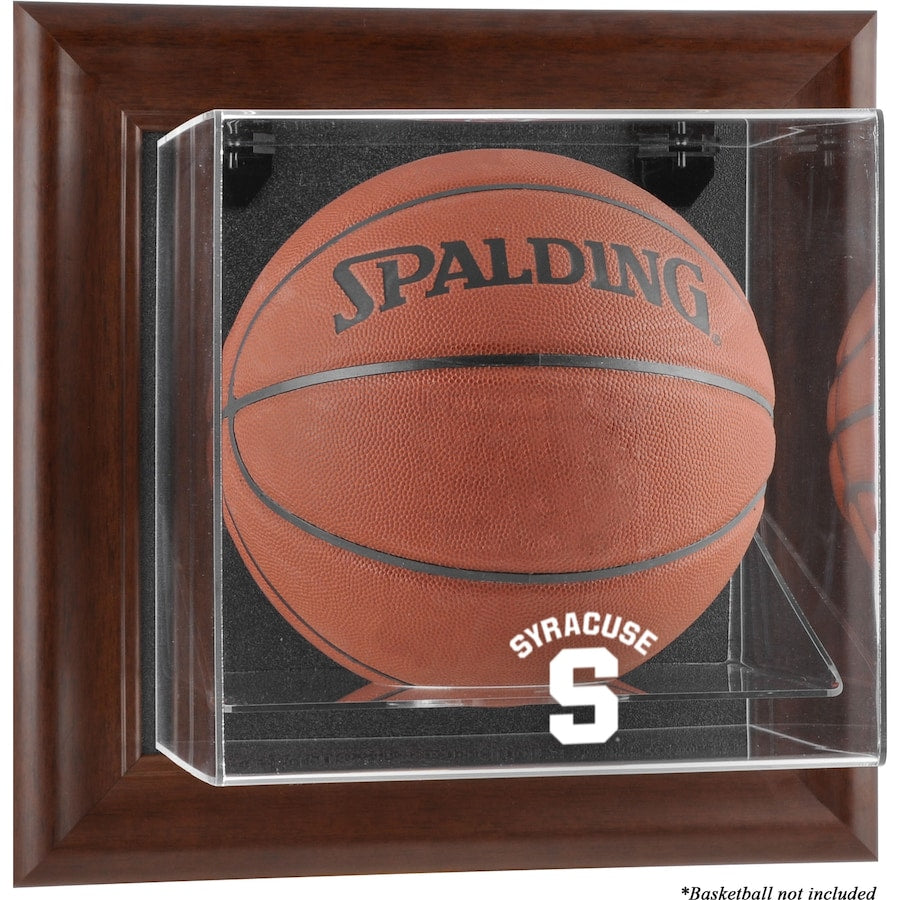 Syracuse Orange Brown Framed (2015-Present Logo) Wall-Mountable Basketball Display Case