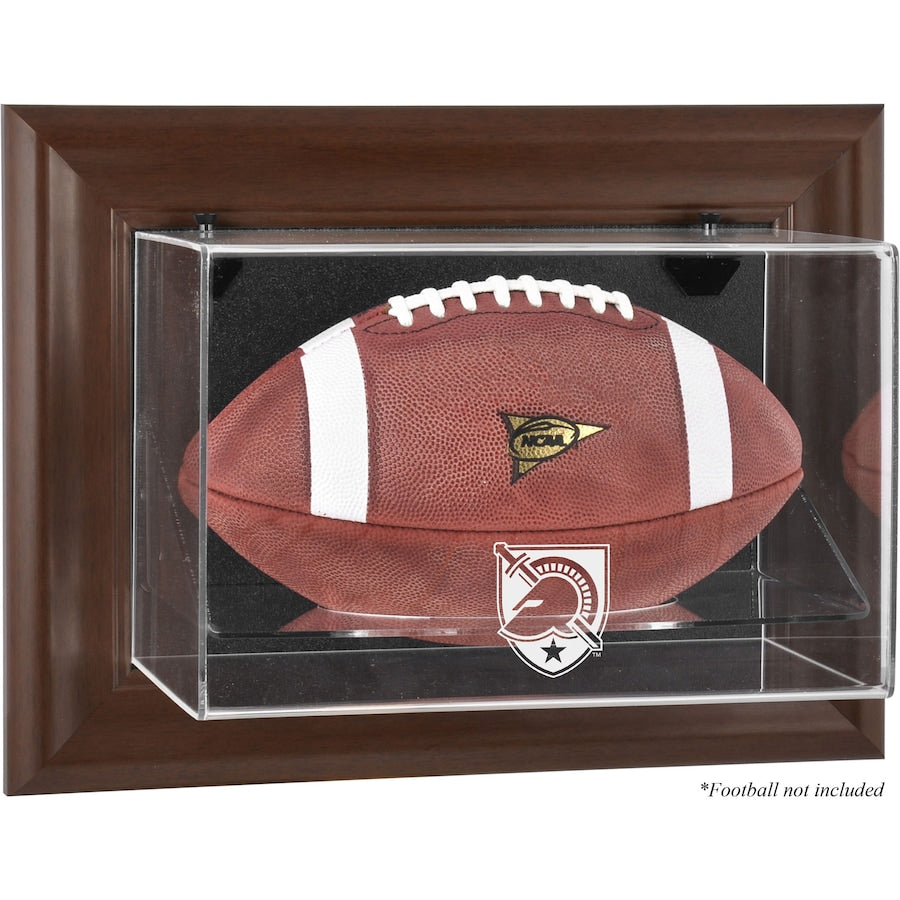 Army Black Knights Brown Framed (2015-Present Logo) Wall-Mountable Football Display Case