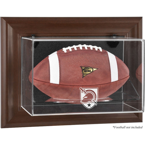 Army Black Knights Brown Framed (2015-Present Logo) Wall-Mountable Football Display Case