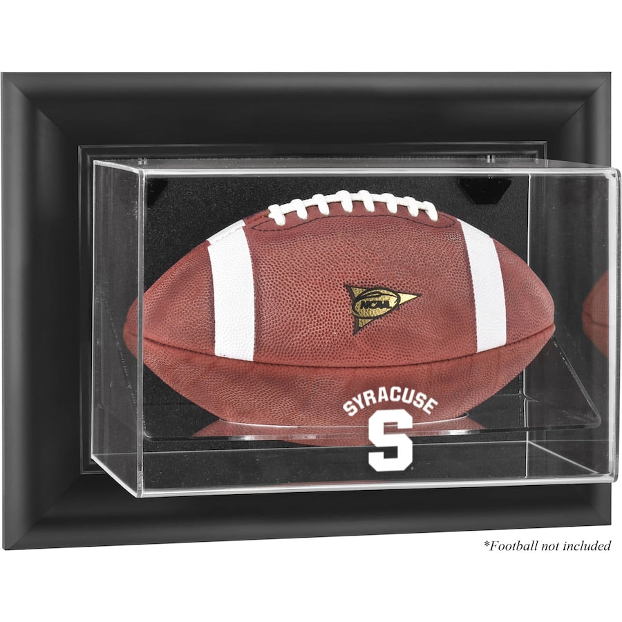 Syracuse Orange Black Framed (2015-Present Logo) Wall-Mountable Football Display Case